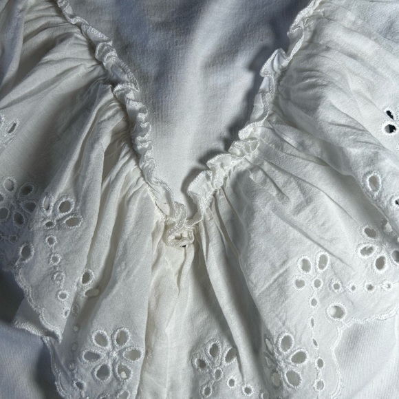 White Eyelet Ruffle Kids One Piece 3/6months infant (c) - Picture 3 of 7